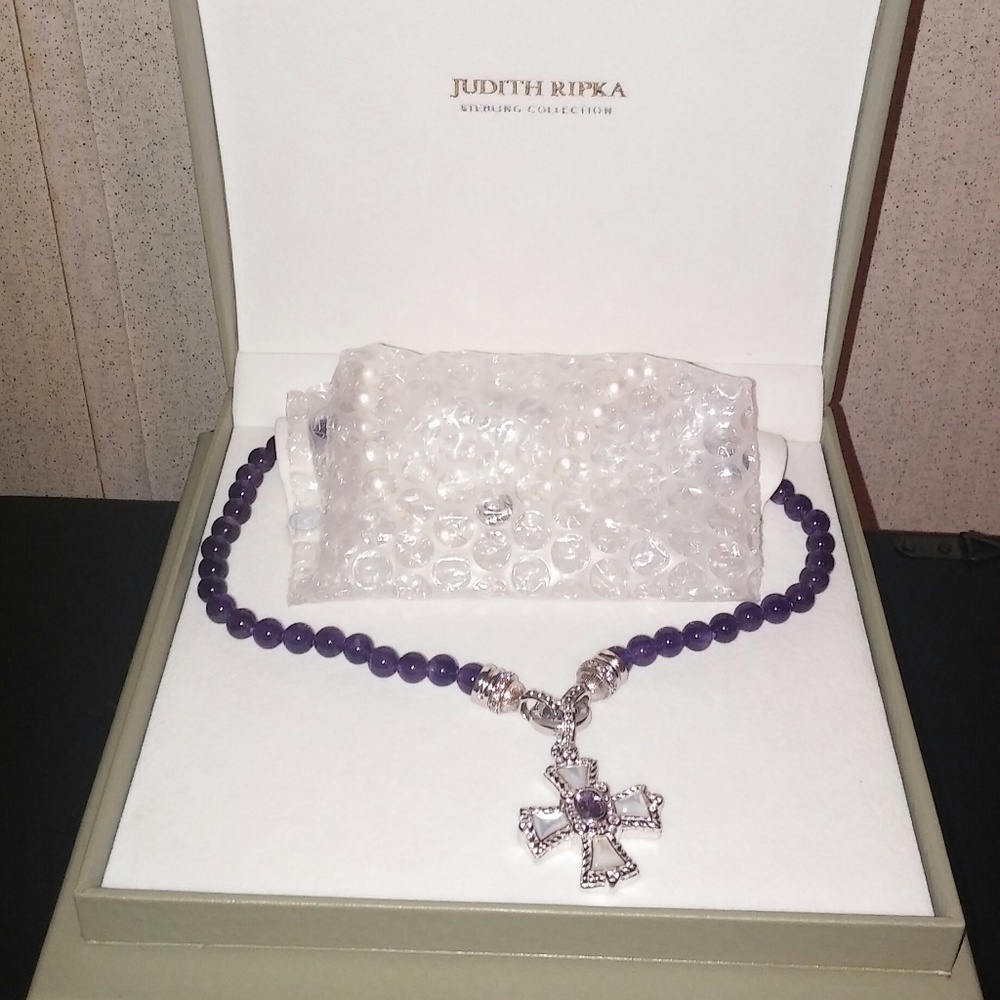 Judith Ripka Retired Maletse Cross & 2 Necklaces